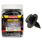 Champion - SELF TAPP SCREWS SEMS HEX IND FLAT WASHERS 6.3 x 19mm BLACK | CBP49